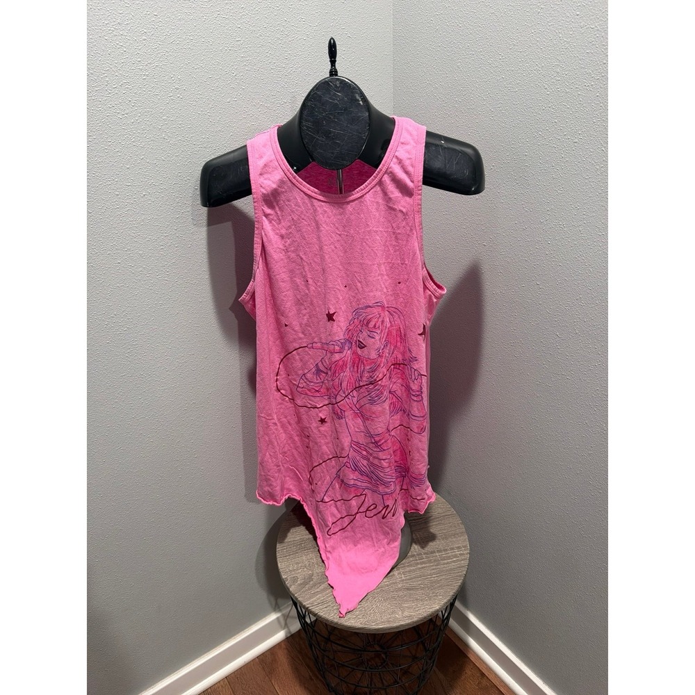 Jem and the Holograms Pink Sleeveless Top XL